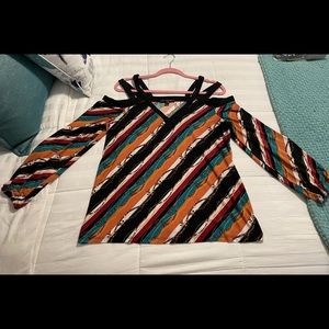 INC International Concepts Cold Shoulder Top